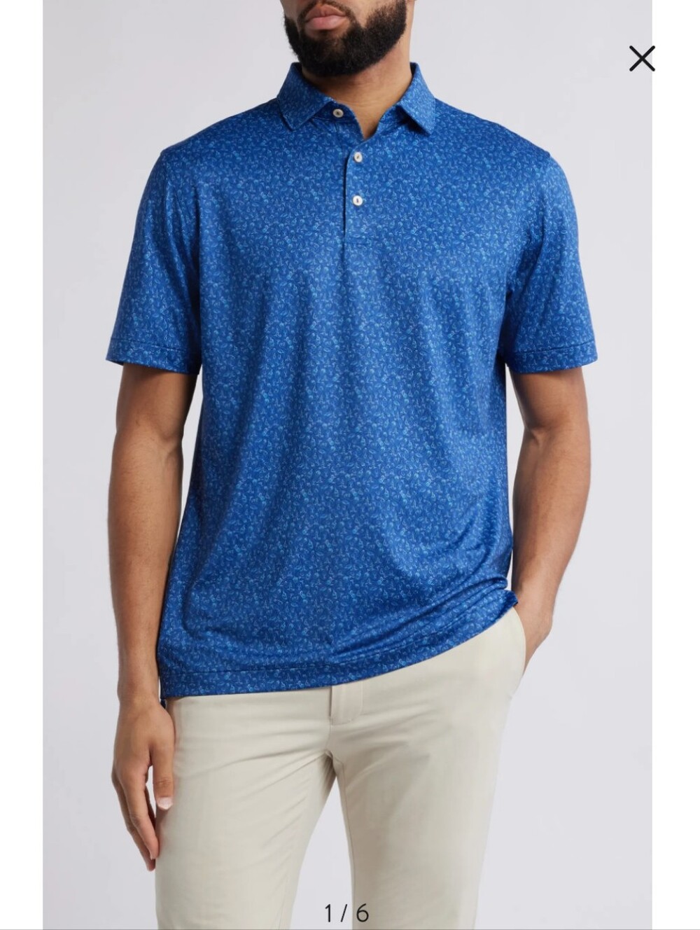 Peter Millar Wine Country Performance Jersey Polo Shirt- S